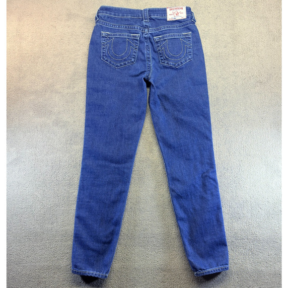 True Religion Skinny Jeans Women's 28 Blue Denim Stella Mid Rise Stretch Buddha - Picture 2 of 8